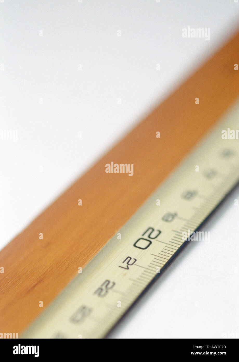 Ruler, close-up Stock Photo