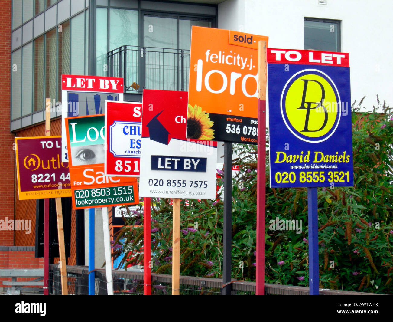 Houses for sale East London UK Stock Photo Alamy