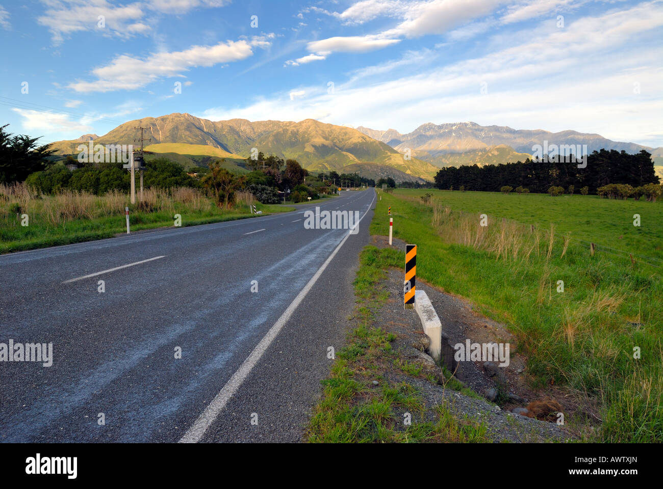 East coast of New Zealand's South Island near Kiakoura Stock Photo