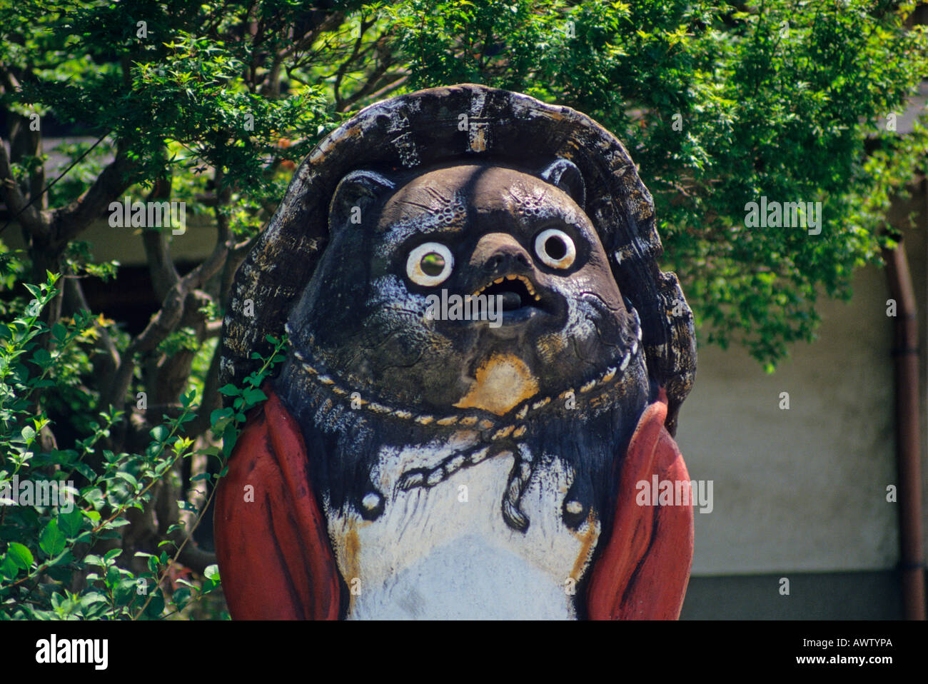 The  statue of a raccoon dog Mashiko Tochigi Japan Asia Stock Photo