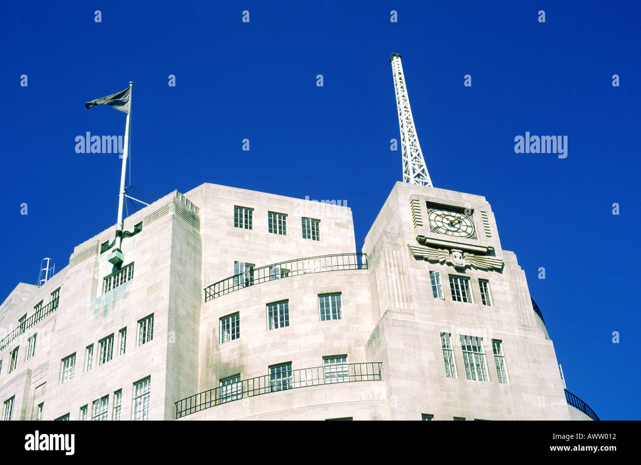 BBC British Broadcasting Corporation Broadcasting House London England Stock Photo