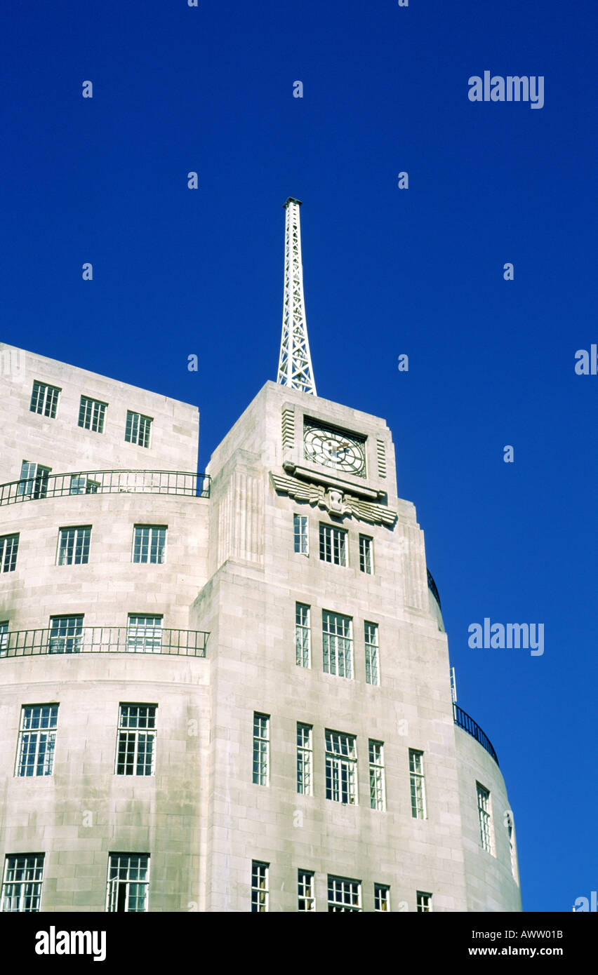 BBC British Broadcasting Corporation Broadcasting House London England Stock Photo