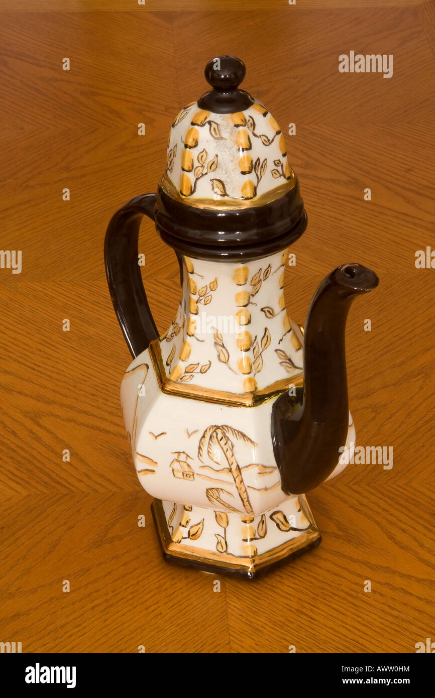 Hand painted ceramic tea pot Stock Photo Alamy
