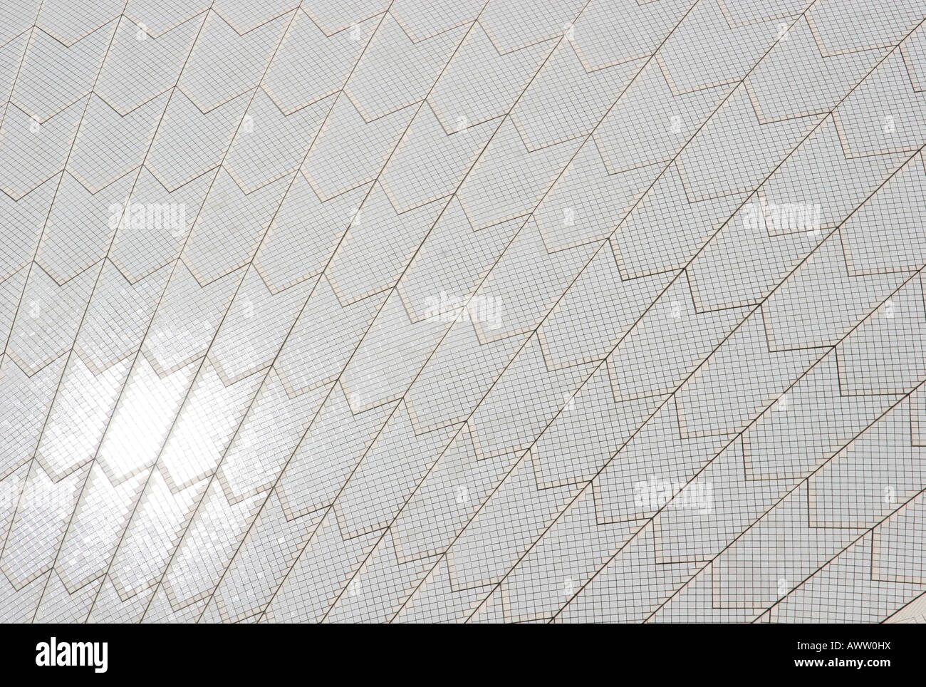 Close up of the elevations of the Sydney Harbour Opera House. Stock Photo