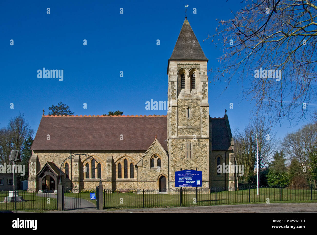 All Saints Church Roffey Horsham West Sussex Stock Photo