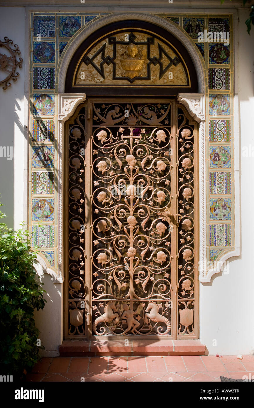 Ornate Guest House Door Hearst Castle San Simeon California USA Stock Photo