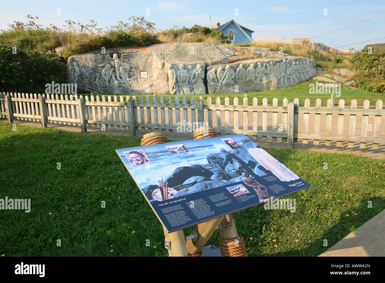 DeGarthe rock sculpture and exhibit in Peggy's Cove in Nova Scotia in
