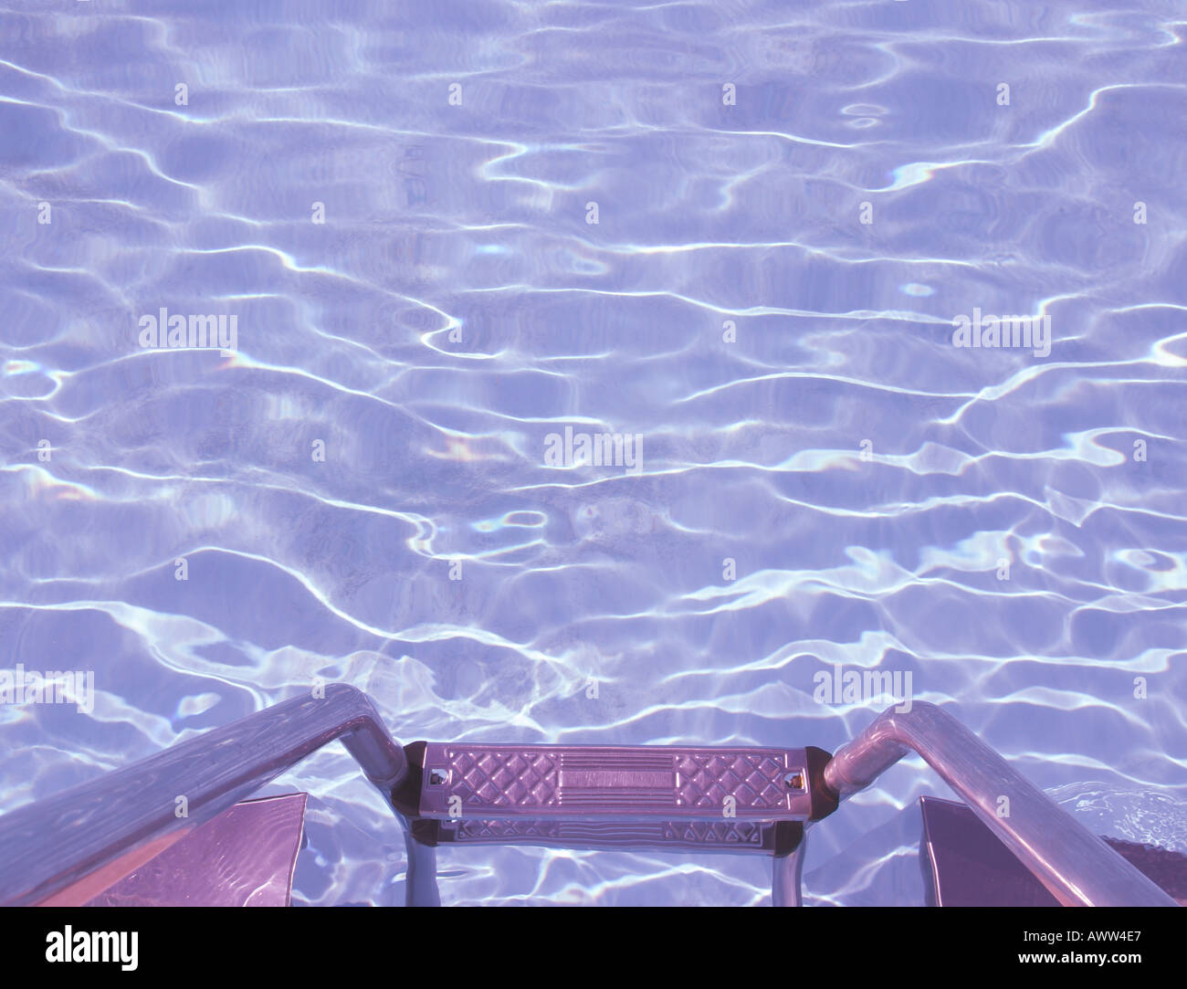 Swimming pool ladder Stock Photo