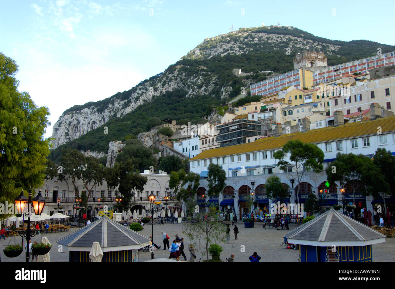 Grand Casemates Square on the Rock of Gibraltar Stock Photo