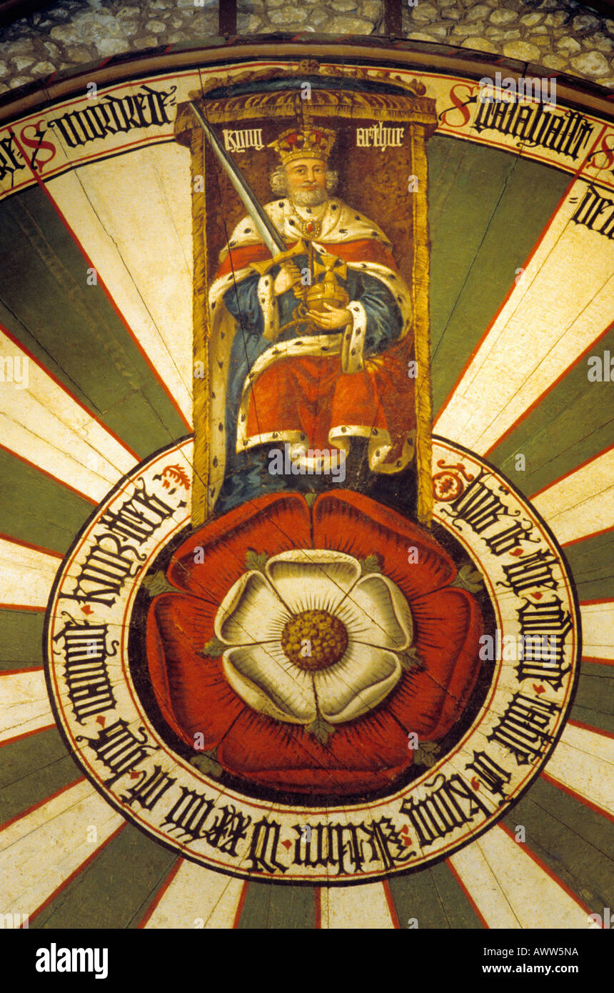 Winchester Hampshire The Great Hall Round Table King Arthur Stock Photo