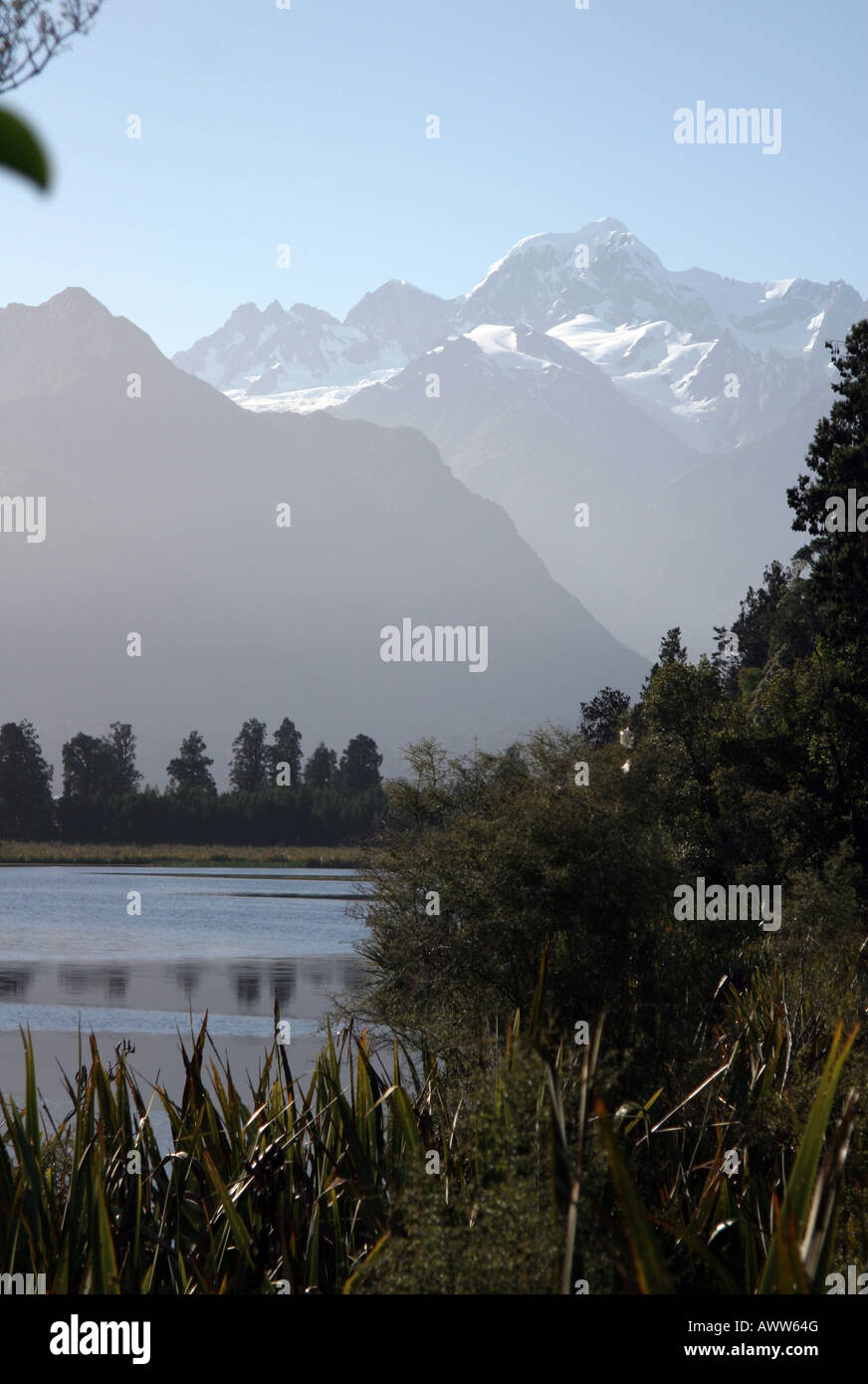 Lake Matheson in the Southern Alps, New Zealand Stock Photo - Alamy