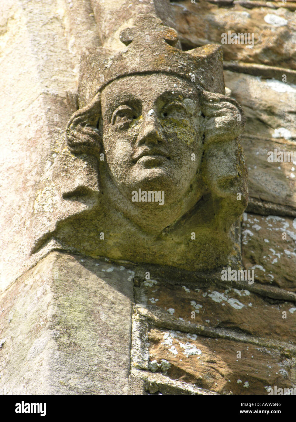 Stone head sculpture Stock Photo Alamy