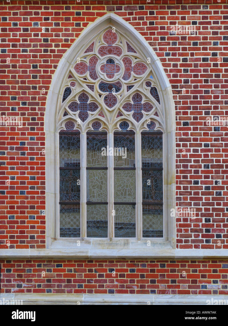 Gothic style window Saint John's Cathedral Ostrow Tumski Wroclaw Lower ...