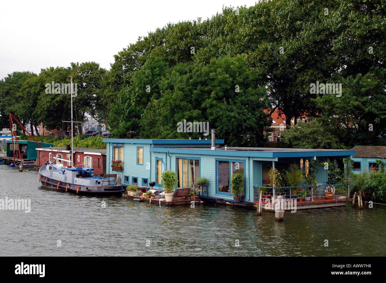 house boats floating homes, Vlaardingen South Holland Stock Photo Alamy