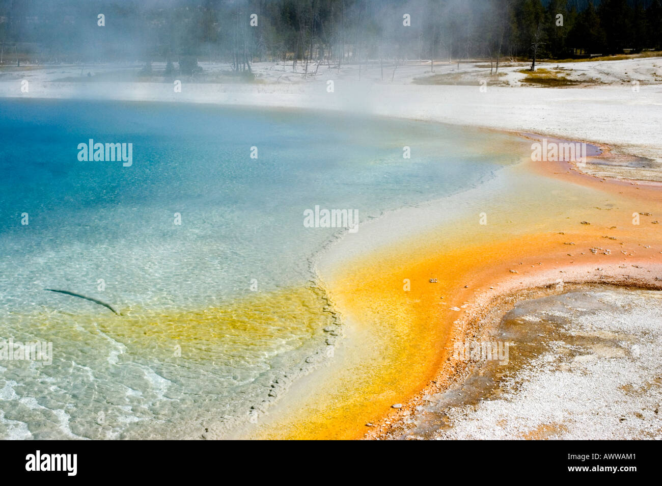 Rainbow Pool Yellowstone National Park USA Stock Photo