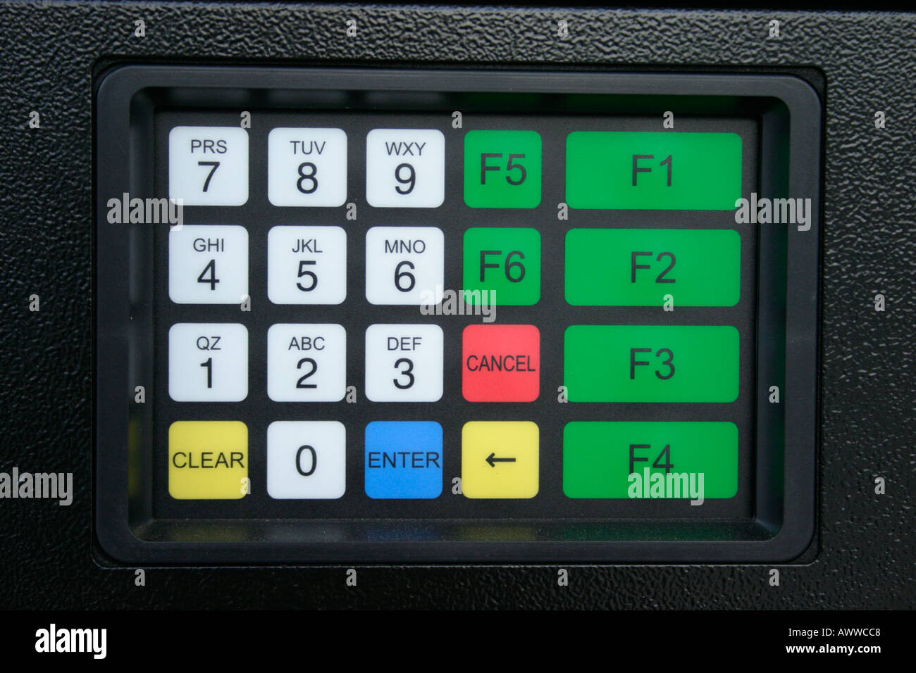 numbers keypad on point of sales terminal Stock Photo Alamy