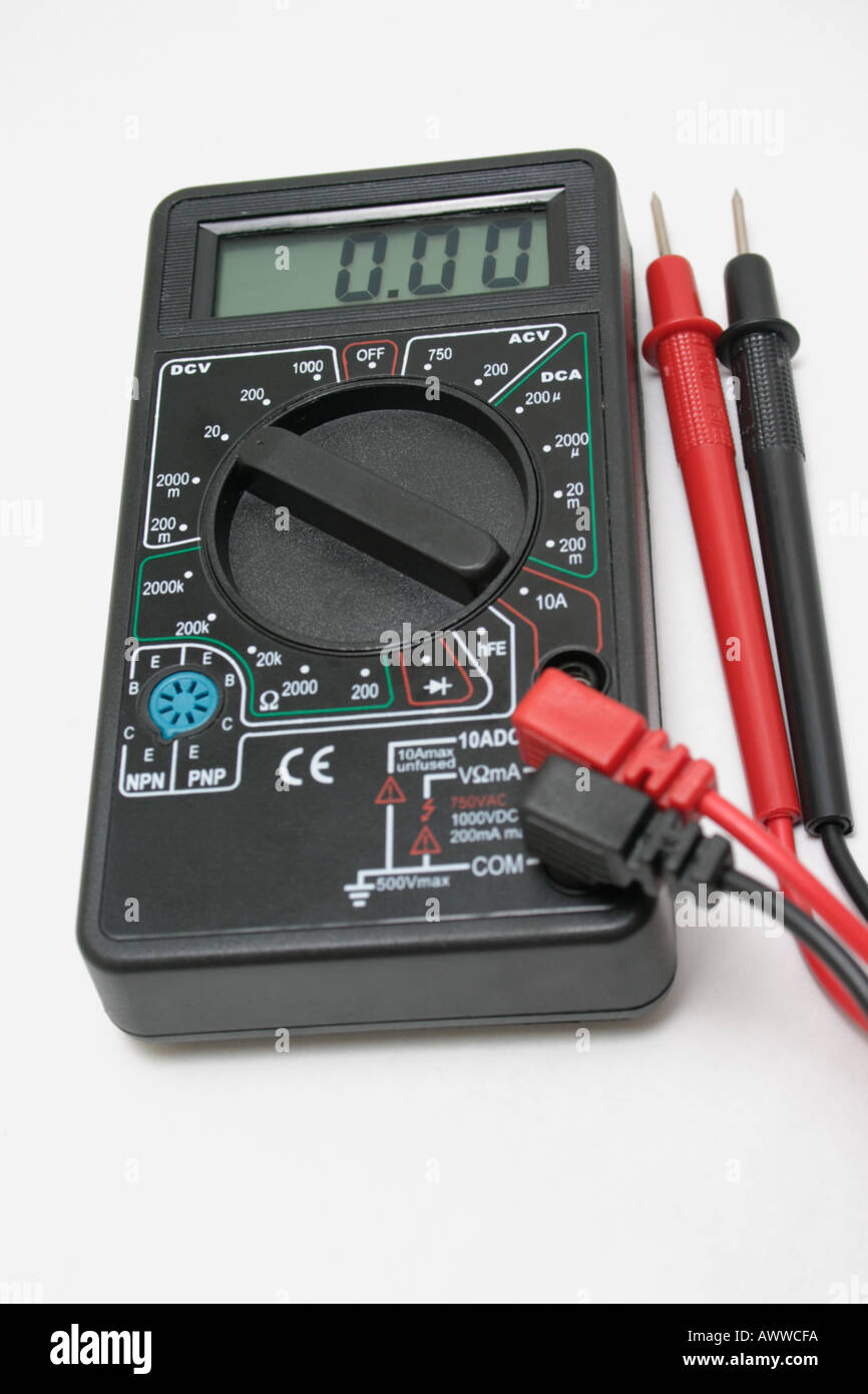 digital multimeter and probes Tool used for electronic measurement and