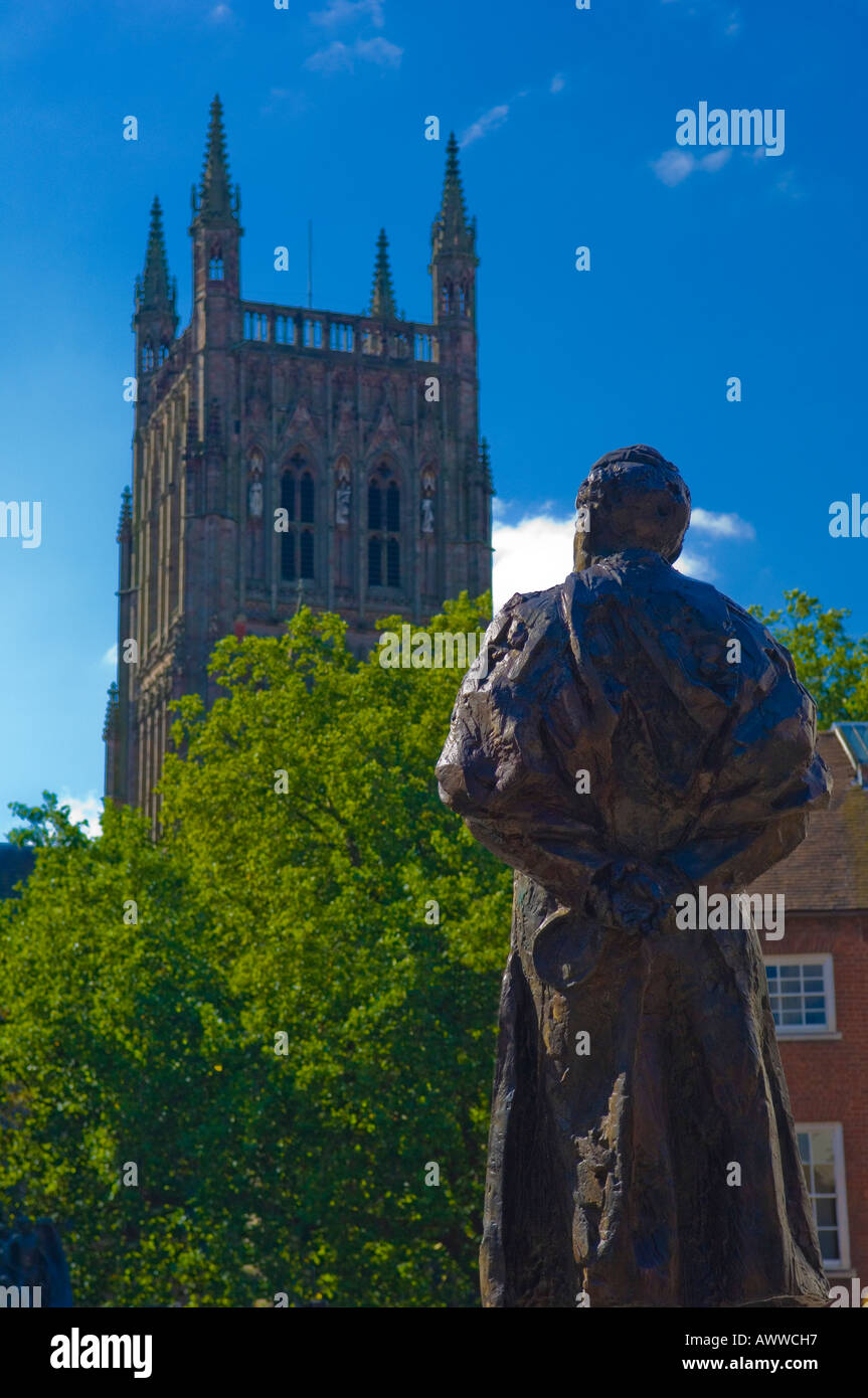 The Elgar statue in Worcester Stock Photo Alamy