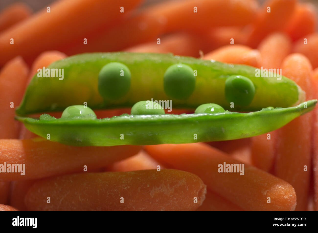 carrots and pea Stock Photo Alamy