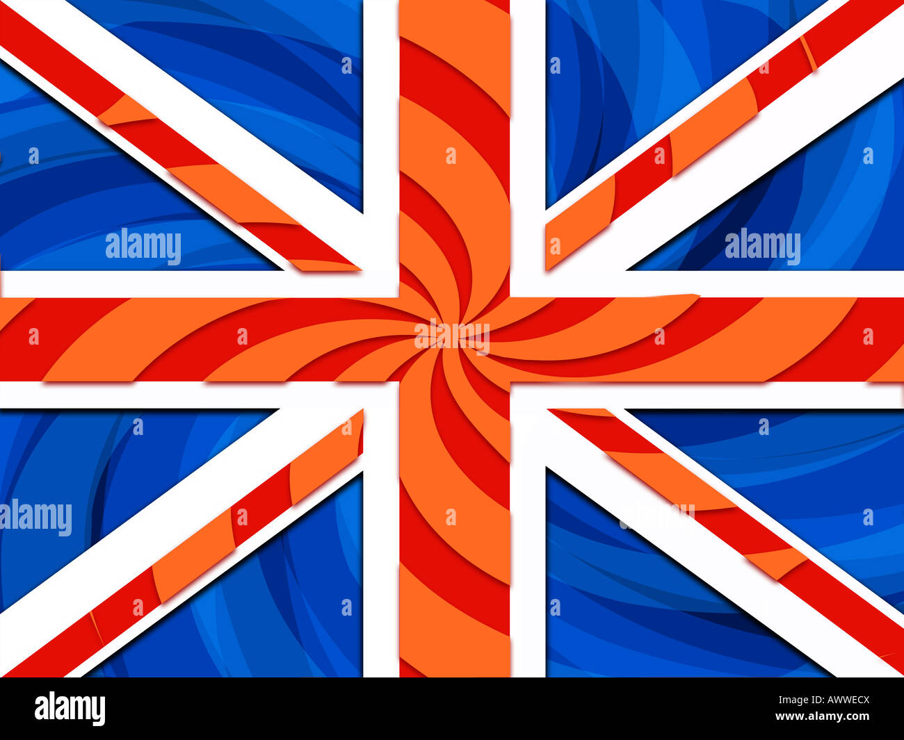 Representation of British flag, close up Stock Photo