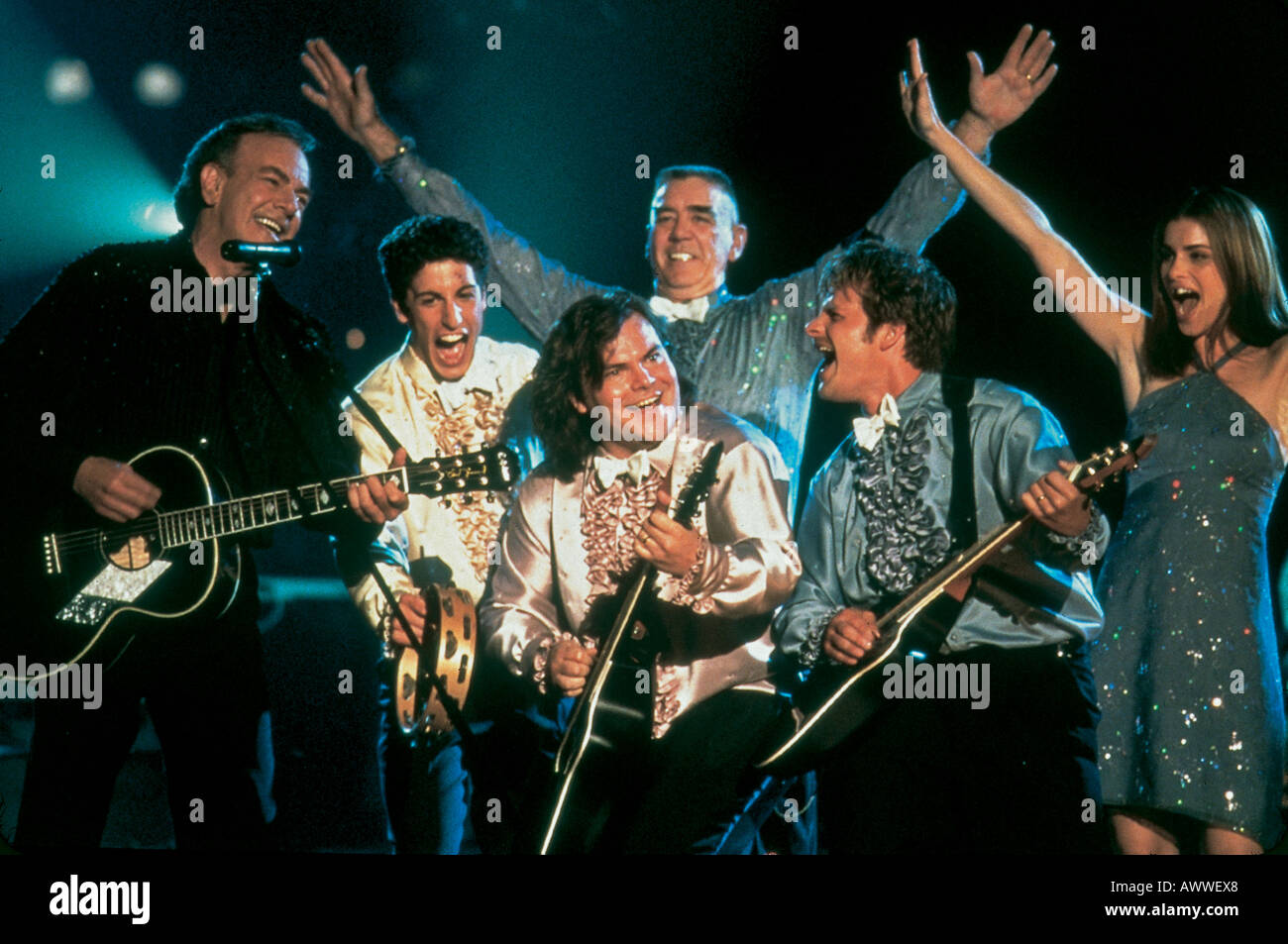 SAVING SILVERMAN aka Evil Woman 2002 Columbia film with Jack Black in centre Stock Photo