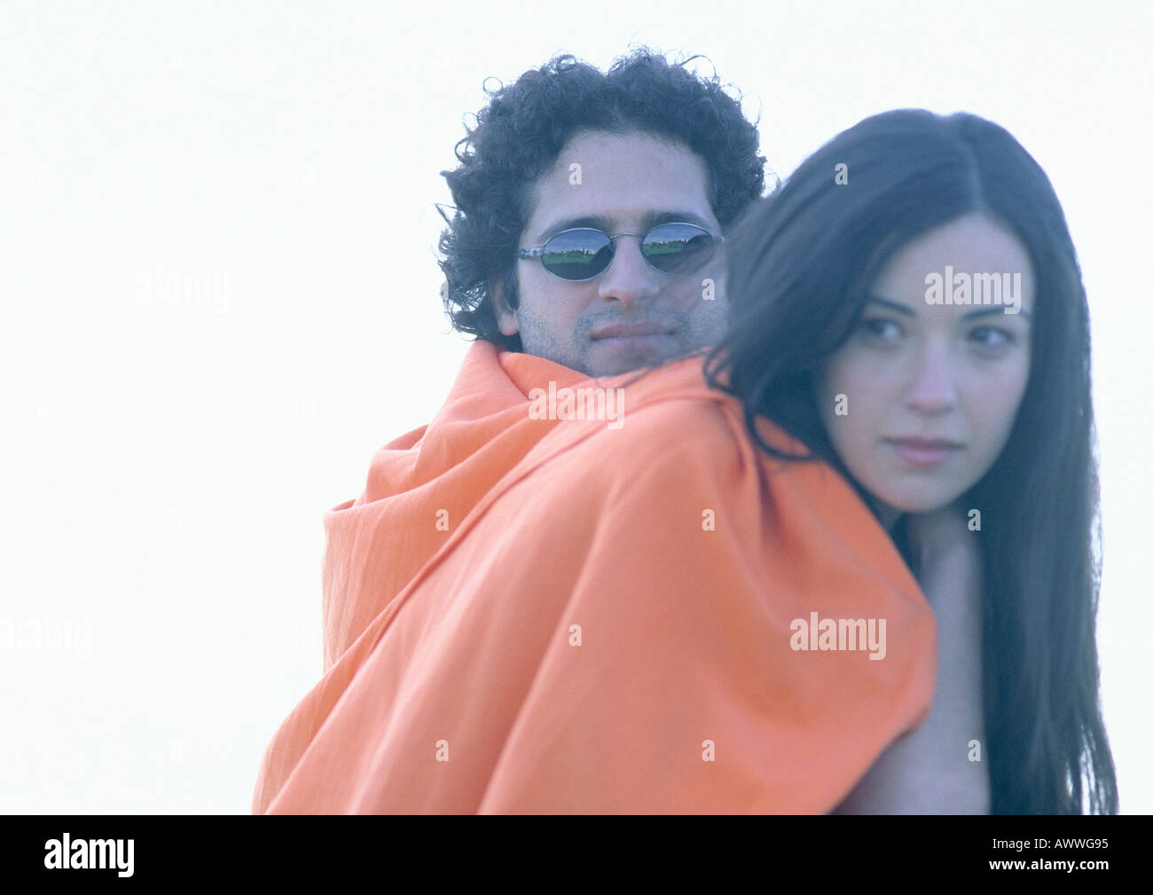 Woman wrapped in orange hi-res stock photography and images - Alamy