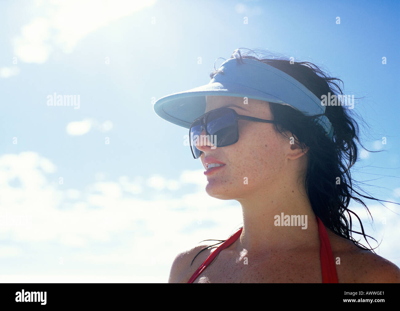 Young women wearing sun visors hires stock photography and images Alamy