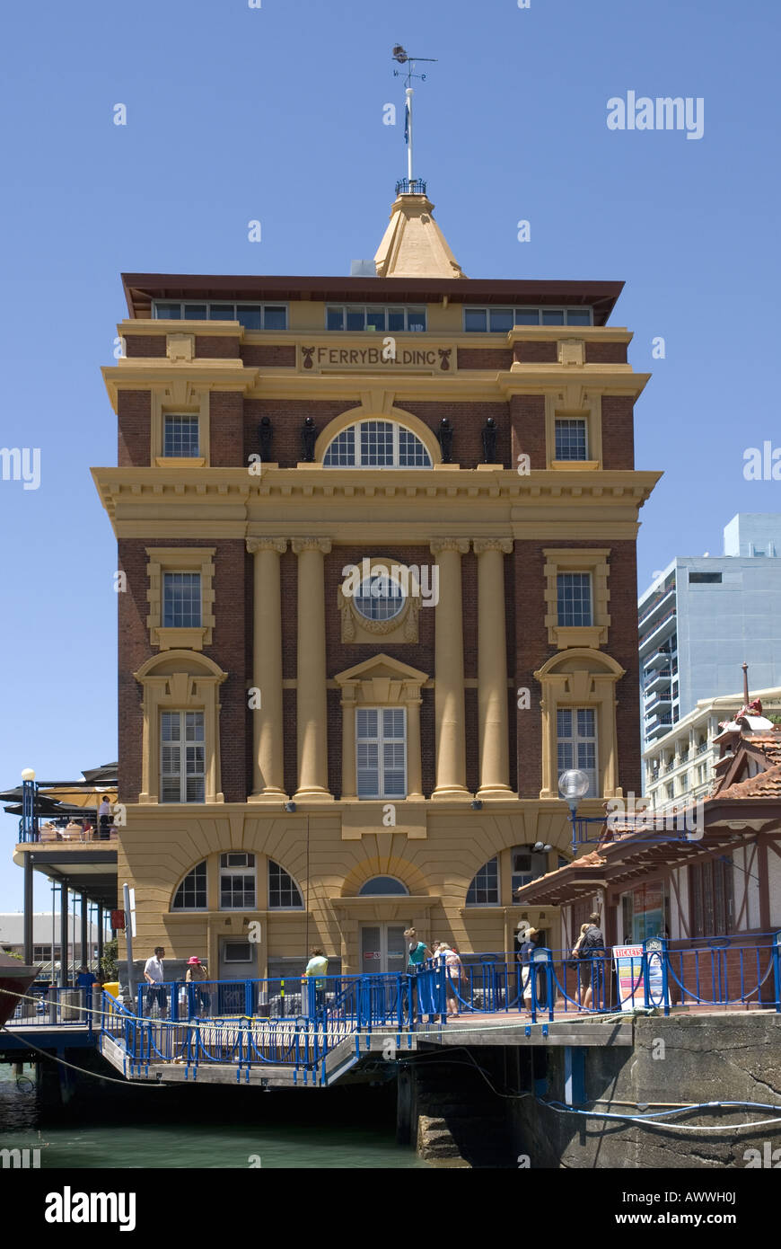 The old Ferry Building close to Queen's Wharf, Auckland, New Zealand Stock Photo