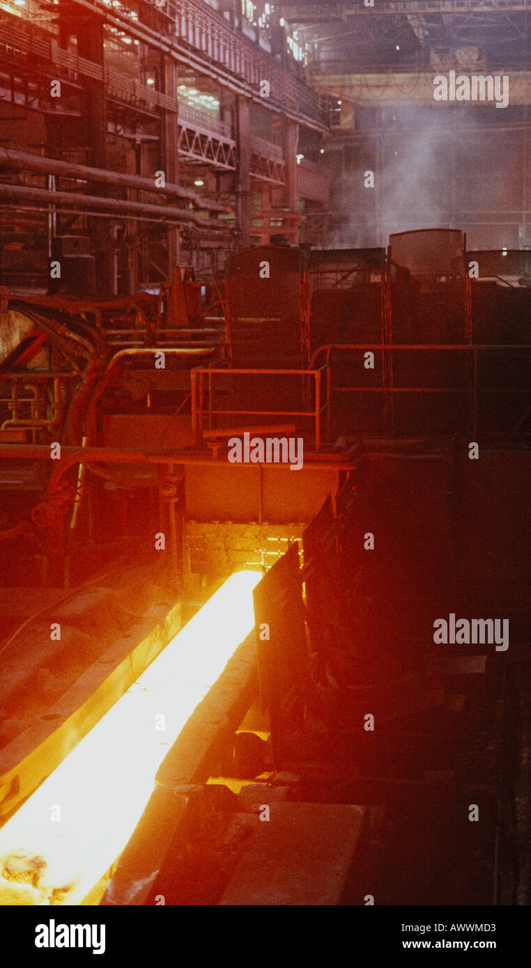 Steelworks Molten steel, Nova Huta Steelworks, Cracow, Poland Stock Photo - Alamy