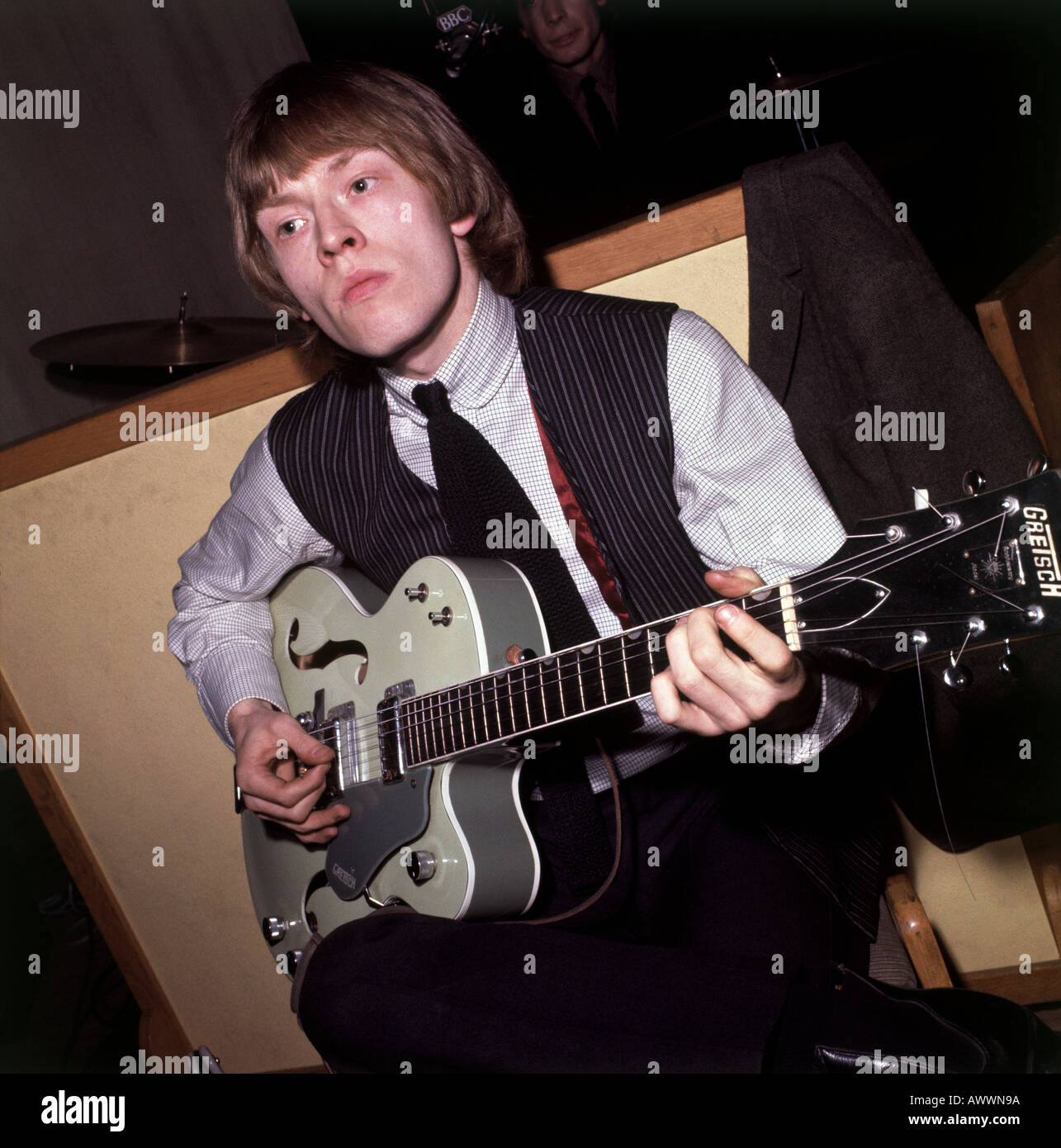 ROLLING STONES - Brian Jones in a Bond Street sound studio recording the  backing tracks for Sympathy For The Devil film Stock Photo - Alamy