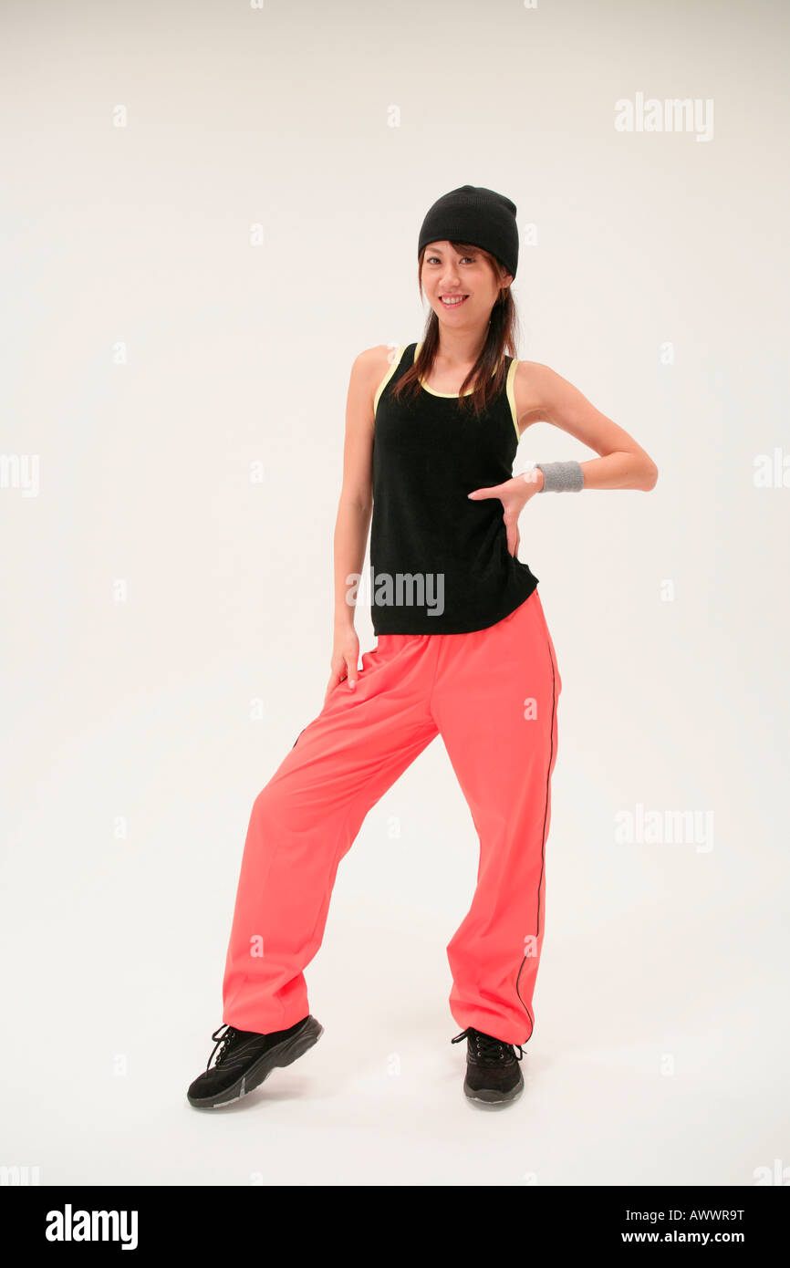 Woman white tank top hi-res stock photography and images - Alamy