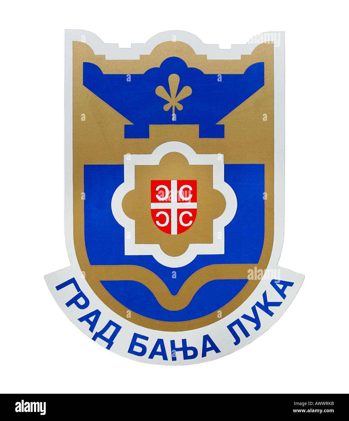 Banja luka Bosnia Herzegovina capital city logo Stock Photo - Alamy