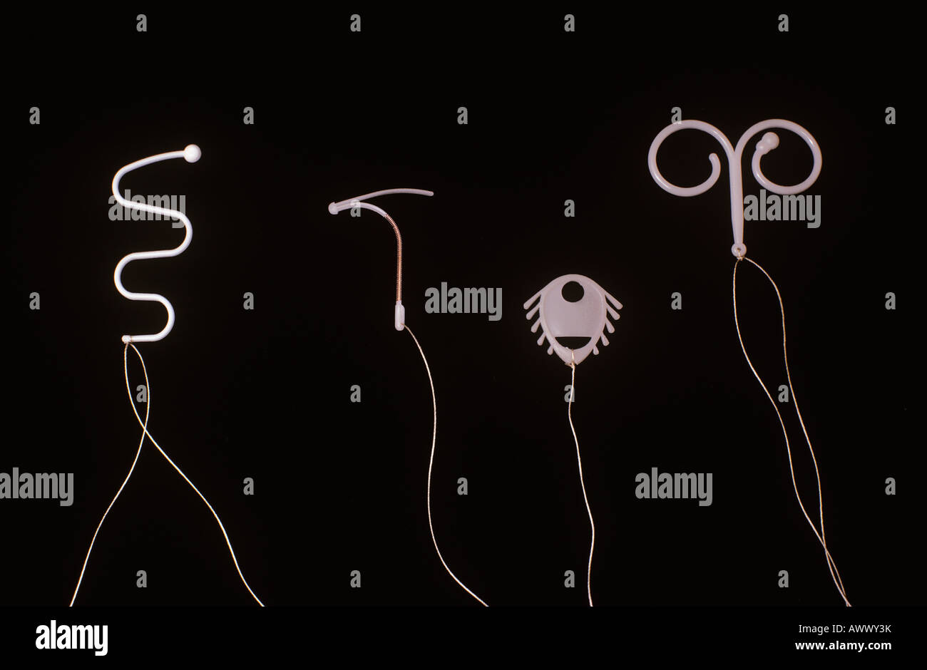 Intra uterine contraceptive devices various shapes Stock Photo Alamy
