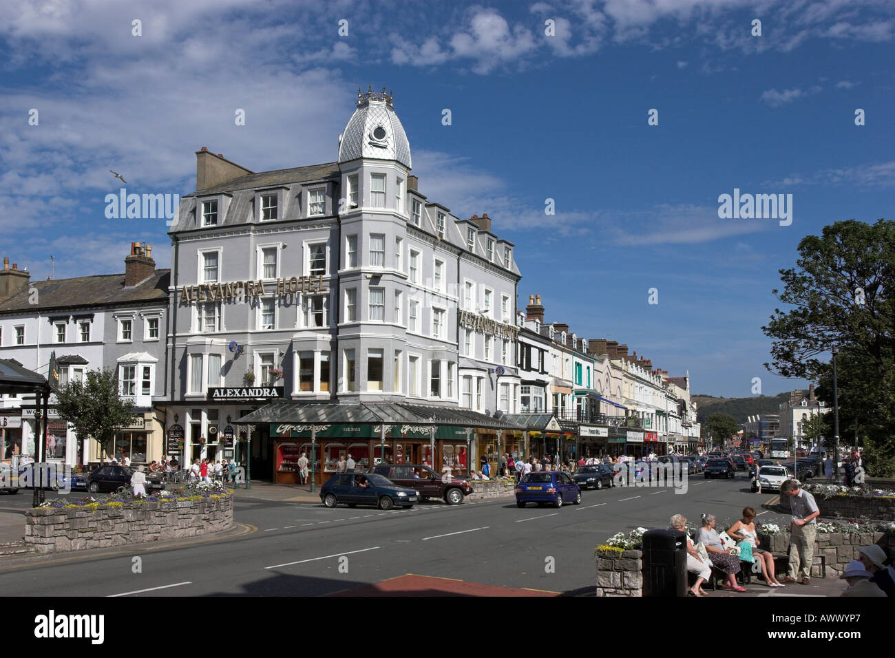 Alexandria Hotel on Mostyn Street in Llandudno town centre Stock Photo