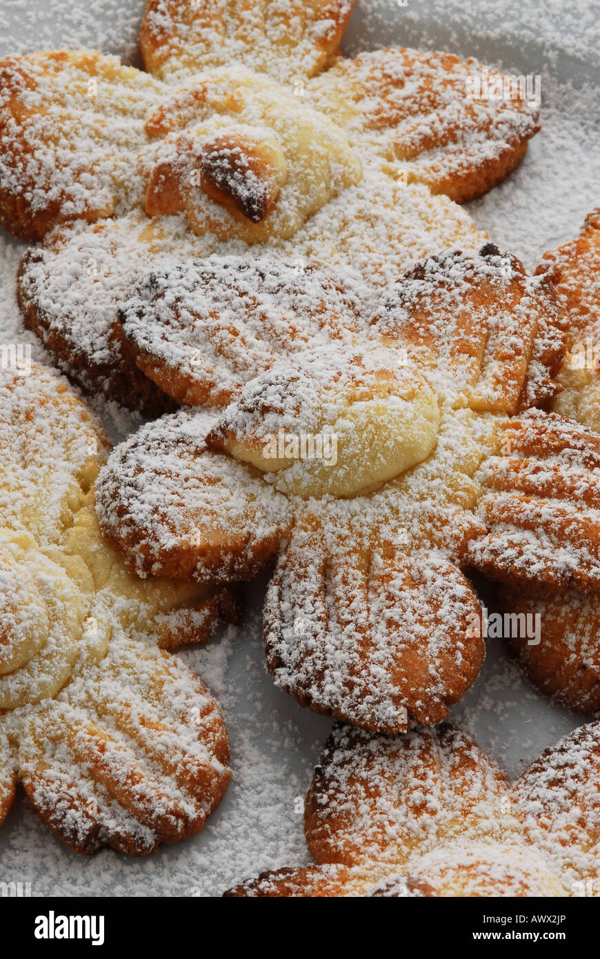 Marzipan biscuits - Biscotti versiliesi col marzapane - Italian kitchen - Tuscany Stock Photo