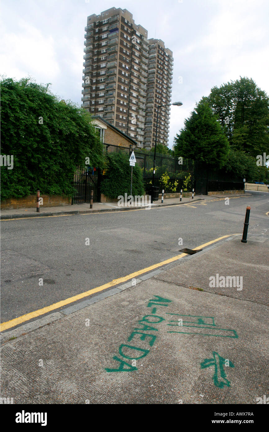 Terrorist Graffiti Stock Photo