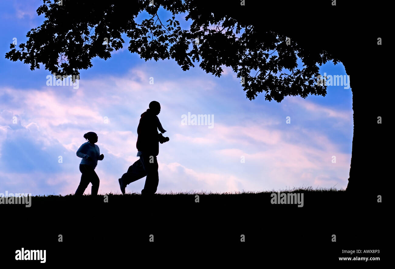 Silhouettes people african hi-res stock photography and images - Alamy
