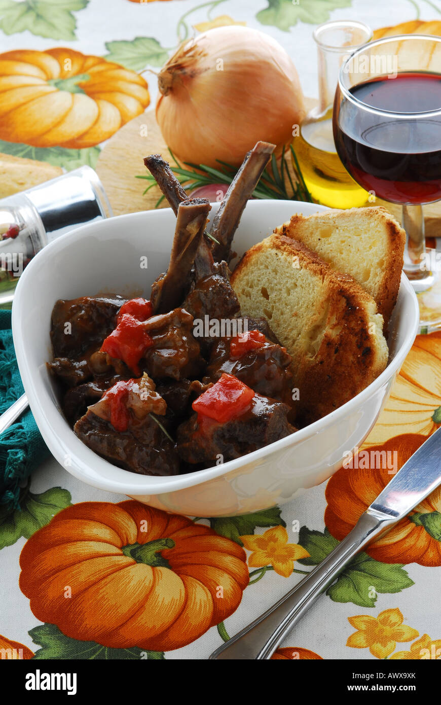 Buglione ( cooked in the Manciano way ) Tuscan recipe Italy Stock Photo