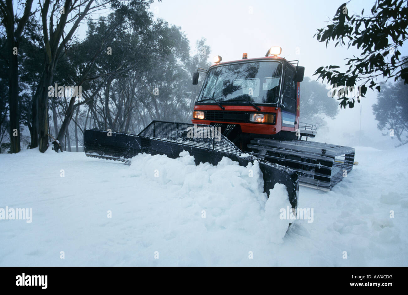 Snow clearing tractor, Mt Baw Baw, Victoria, Australia Stock Photo Alamy