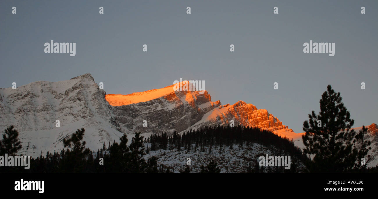 Sunrise in the Canadian Rocky Mountains Stock Photo