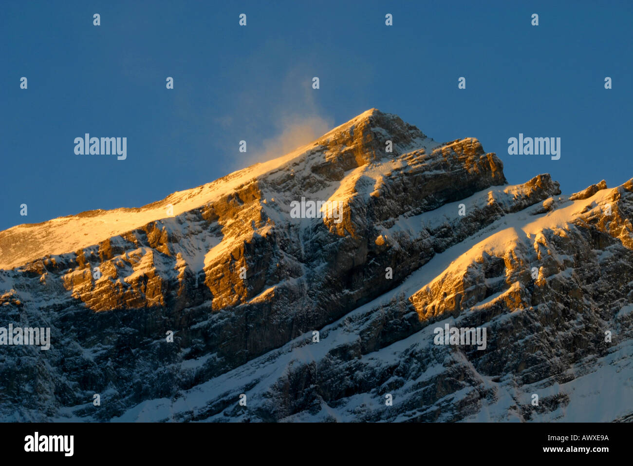 Sunrise in the Canadian Rocky Mountains Stock Photo