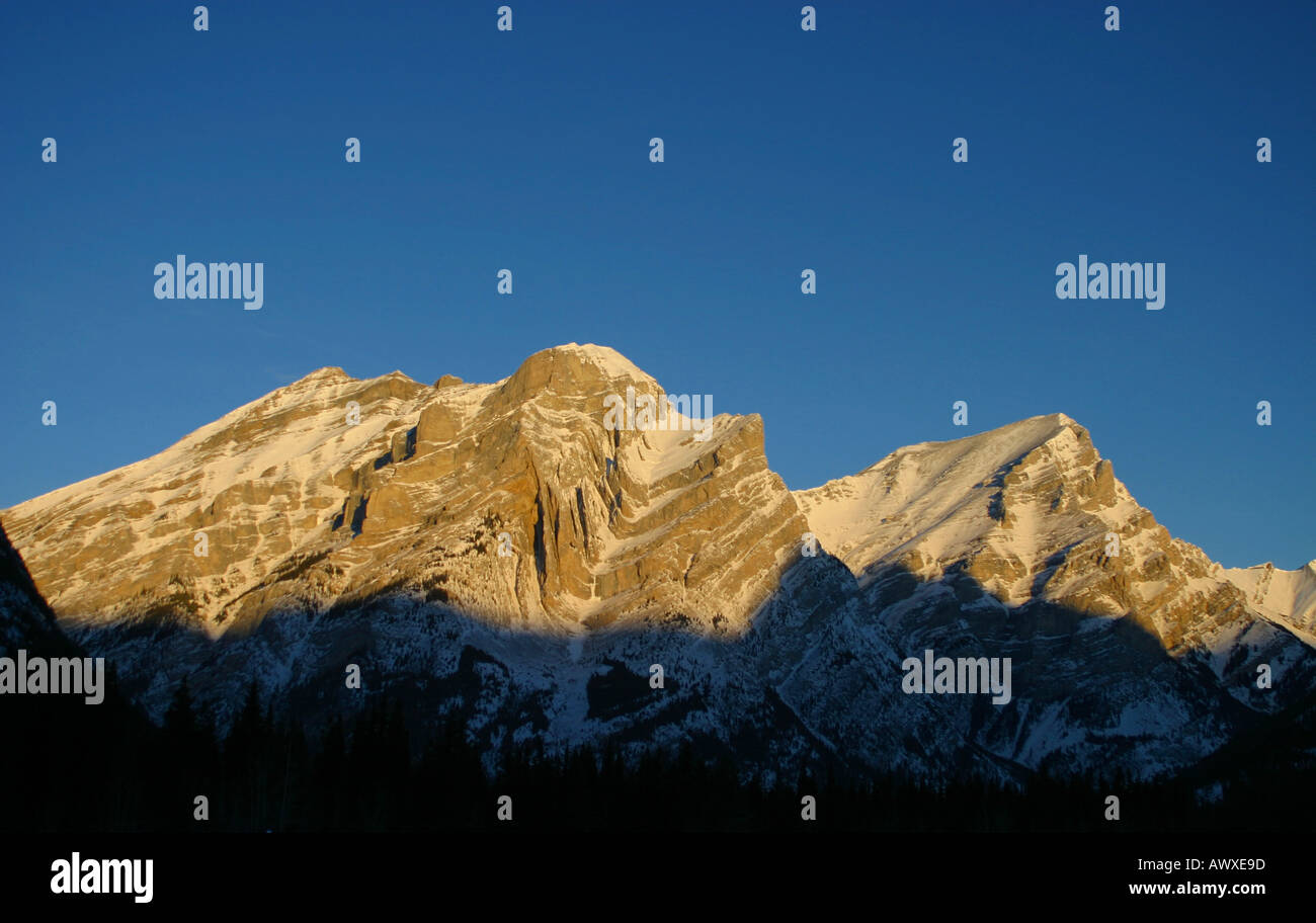 Sunrise in the Canadian Rocky Mountains Stock Photo