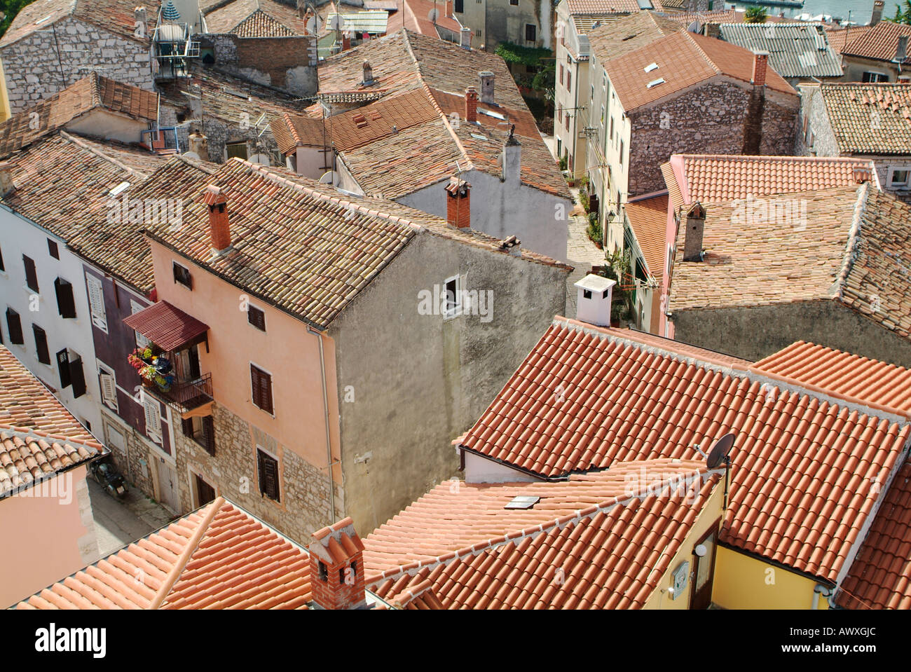 Rooftops in Vrsar Croatia Stock Photo - Alamy
