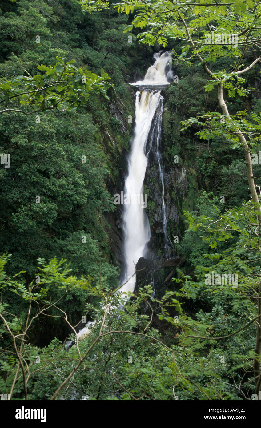 Waterfall at the Devil's Bridge Ceredigion Dyfed Wales UK Stock Photo ...