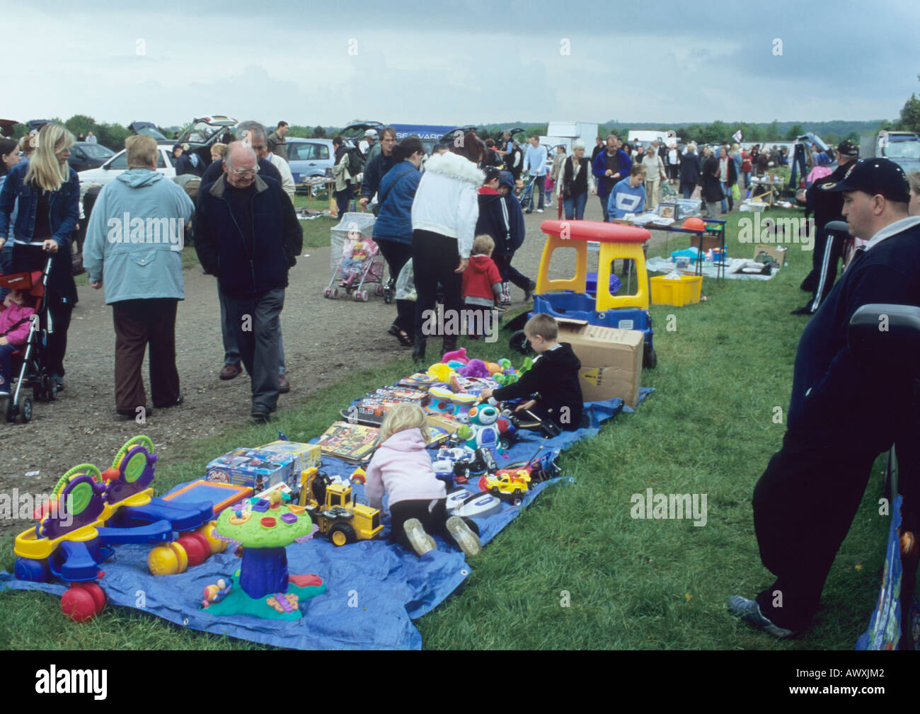 Car Boot Sale in the Uk Stock Photo Alamy