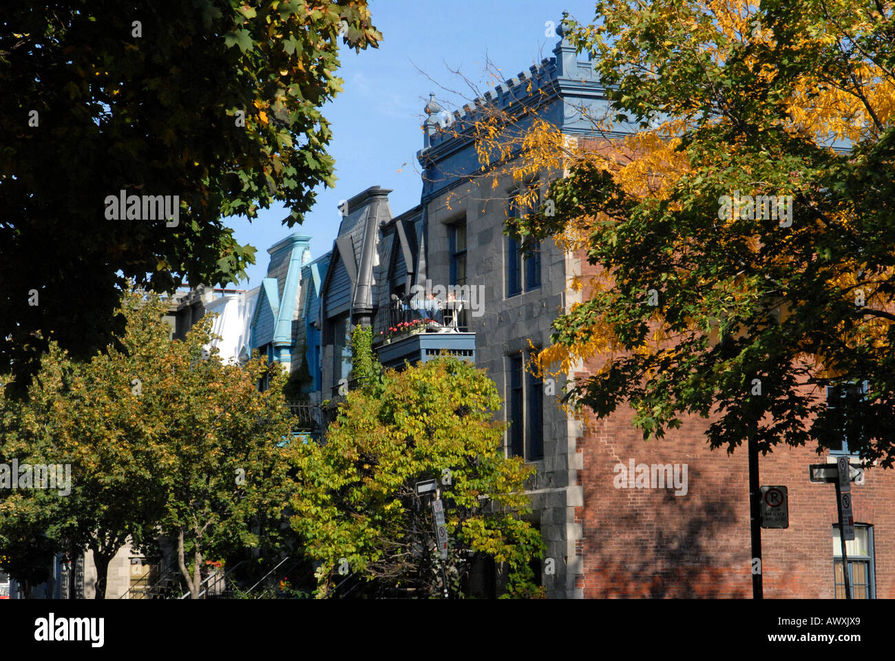 Typical plateau street Montreal Quebec canada Stock Photo 9526312 Alamy