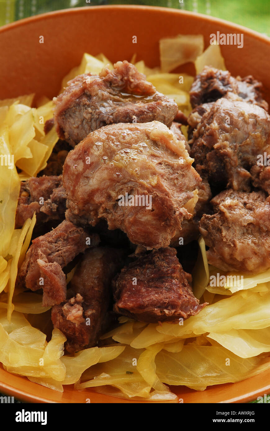 Boiled mutton - Italian Kitchen - Castrato bollito Veneto Stock Photo