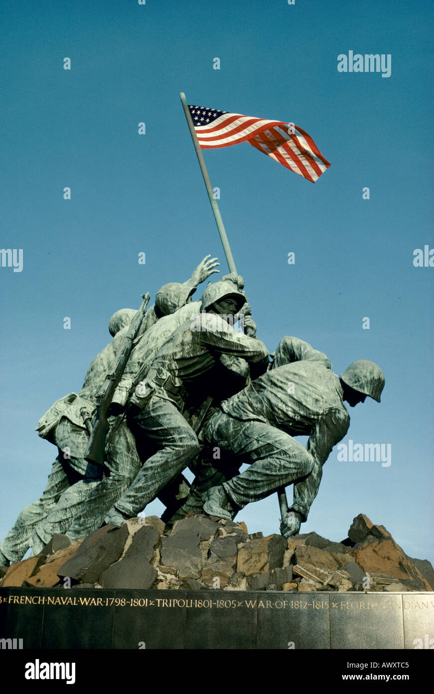 Washington, D.C.area, Arlington, Virginia, Marine Corps War Memorial or Iwo Jima Memorial Stock Photo