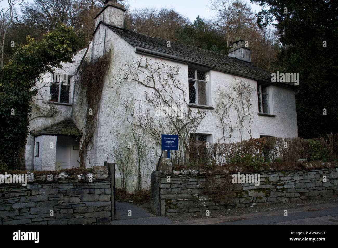 Wordsworth s Home Dove Cottage near Grasmere Lake District Cumbria Stock Photo