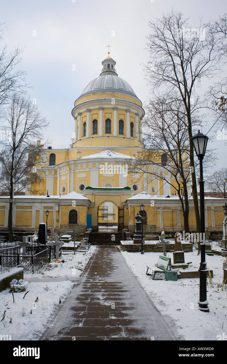 Russia. Saint Petersburg. Alexander Nevsky Lavra or Alexander Nevsky Monastery. Stock Photo